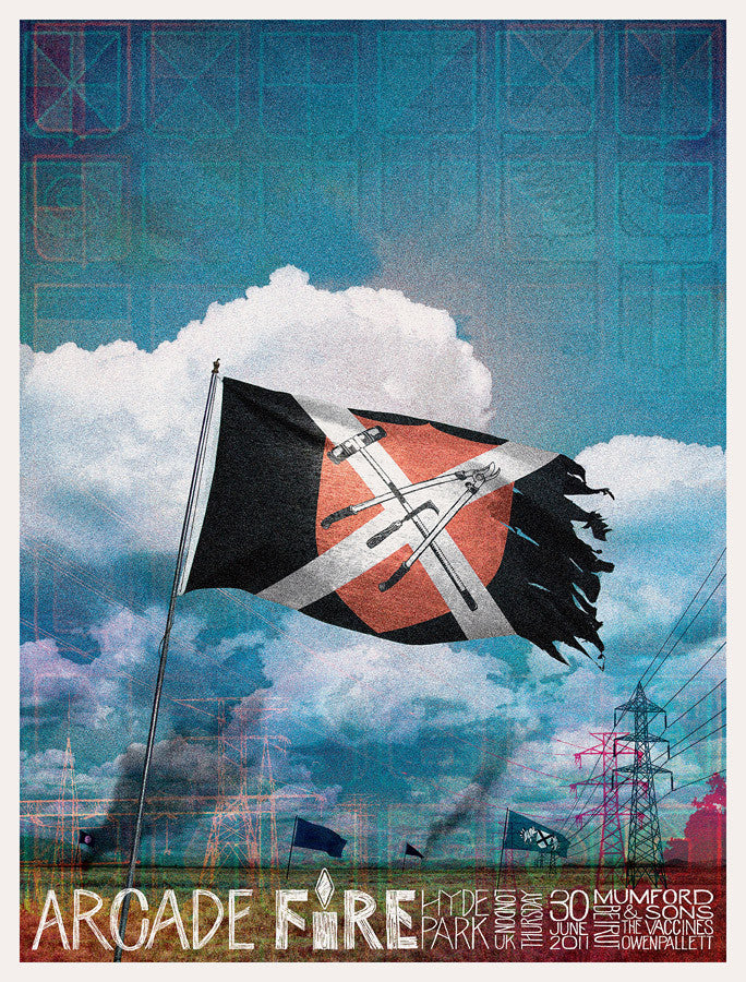 Hyde Park 2011 concert poster by Burlesque of North America